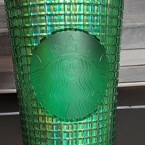 Spring 2023 Green and Pink Grid Cold Cup (24 oz) | Starbucks - Picture 8 of 8